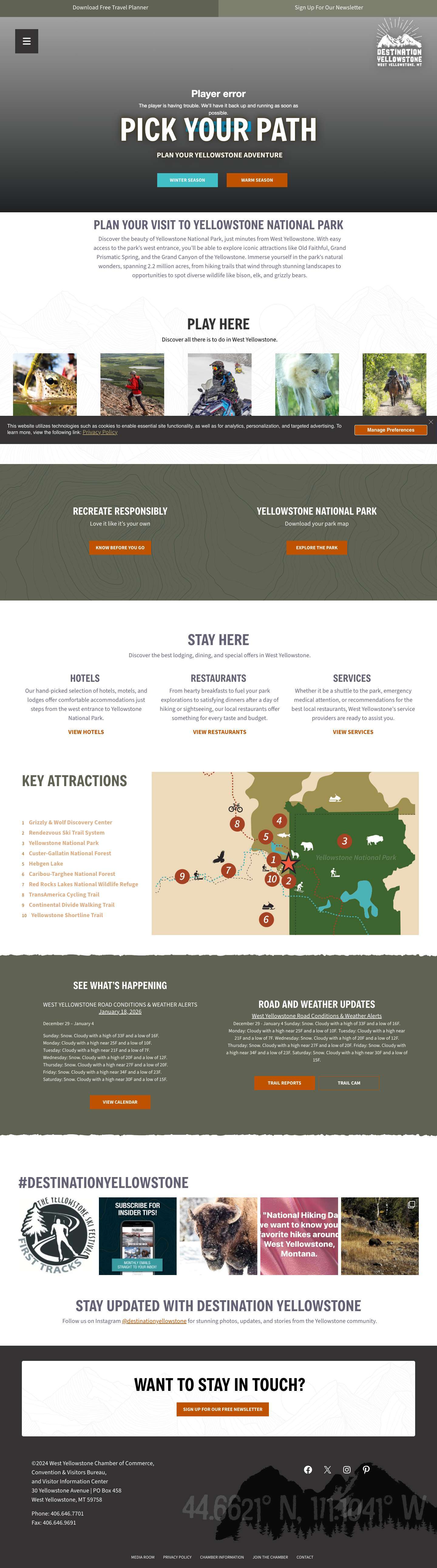 Plan Your Yellowstone Adventure | West Entrance Travel & Visitor InfoTitle 10Title 9Title 8Title 7Title 6Title 5Title 4Title 3Title 2Title 1 - Full Screenshot