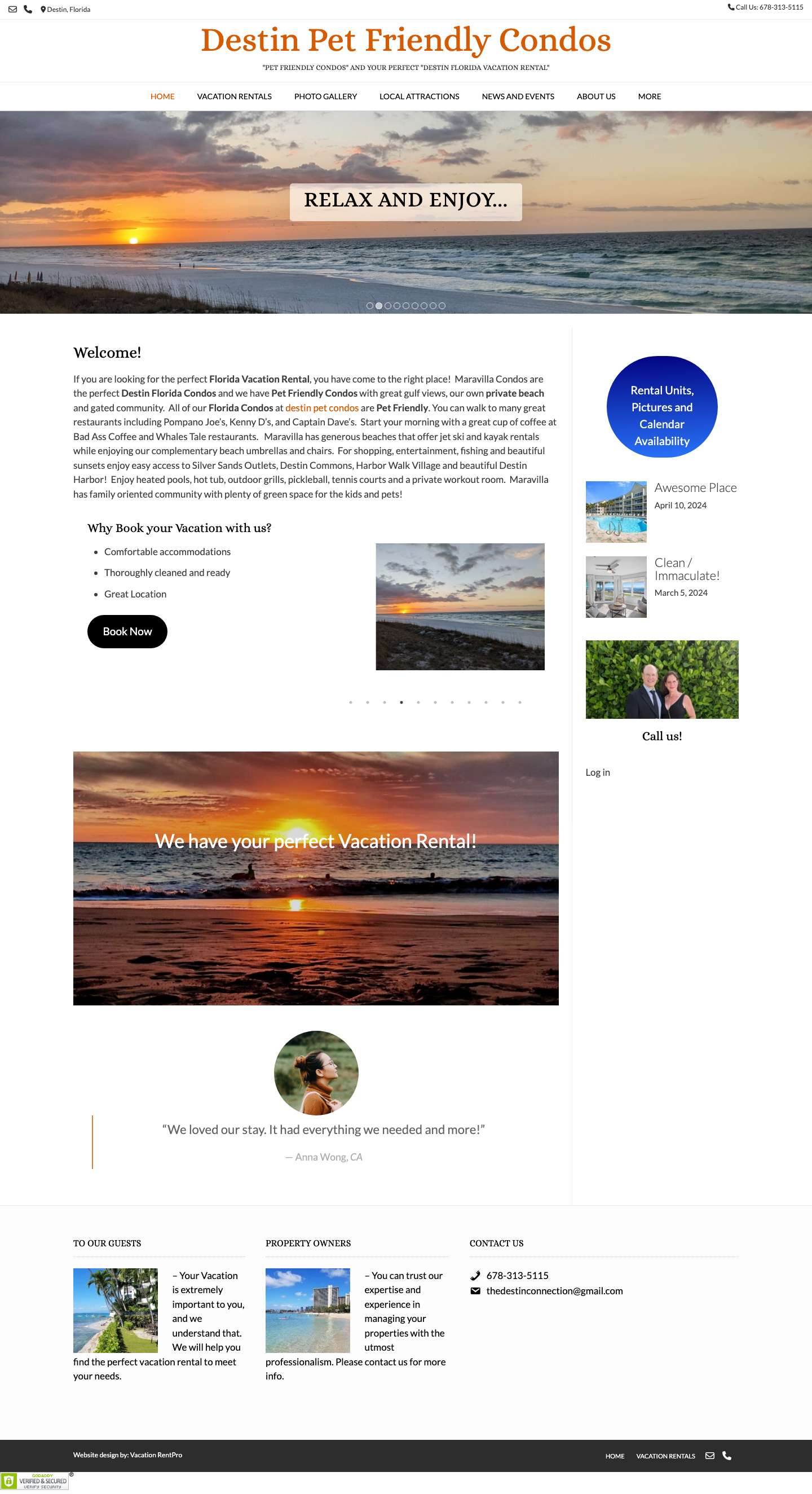 Destin Pet Friendly Condos – "Pet Friendly Condos" and your perfect "Destin Florida Vacation Rental" - Full Screenshot