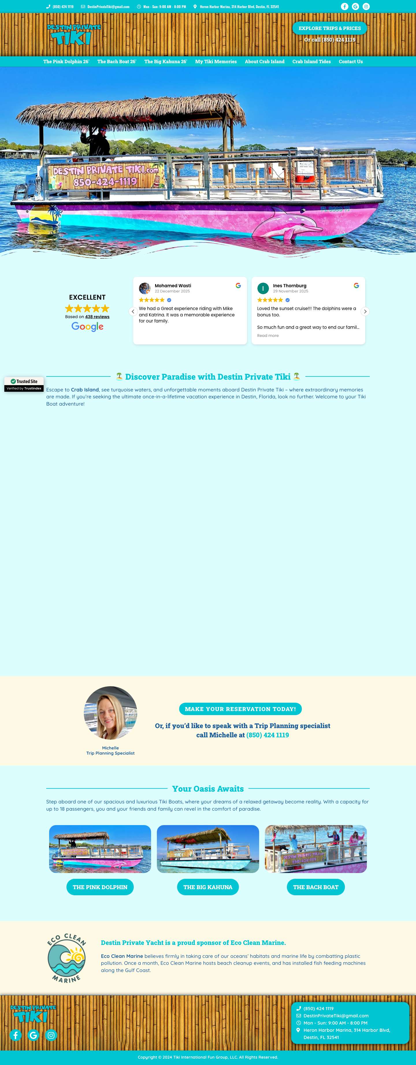 Welcome to Destin Private Tiki - Destin Private Tiki - Full Screenshot