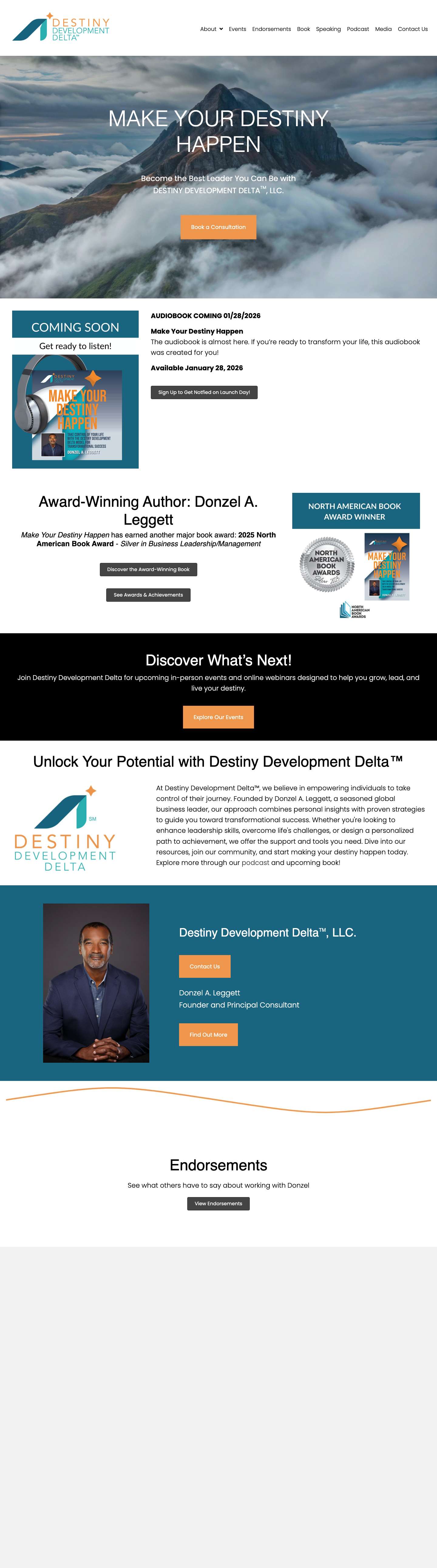 Leadership Development | Destiny Development Delta - Full Screenshot