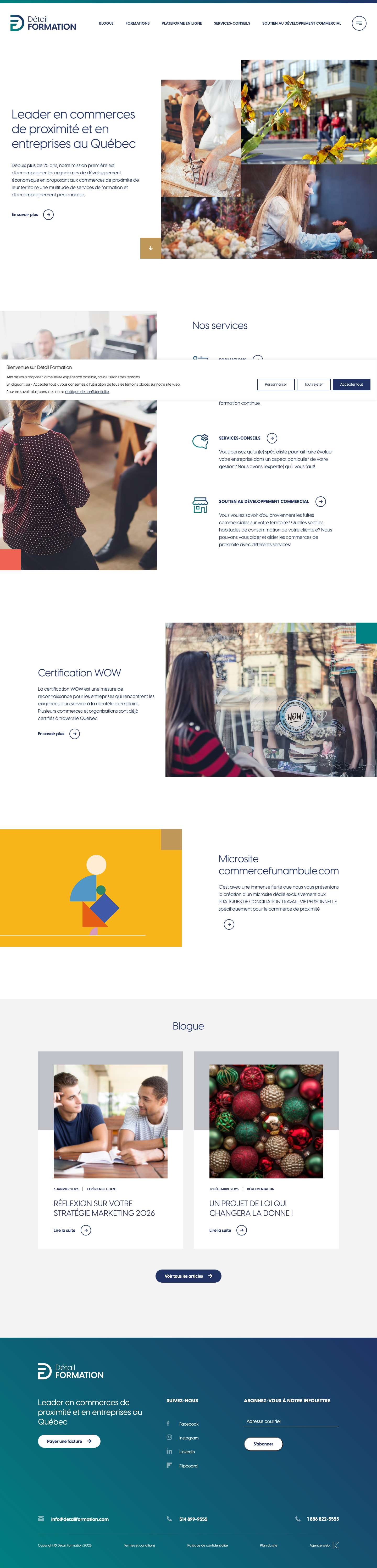Accueil - Détail Formation - Full Screenshot