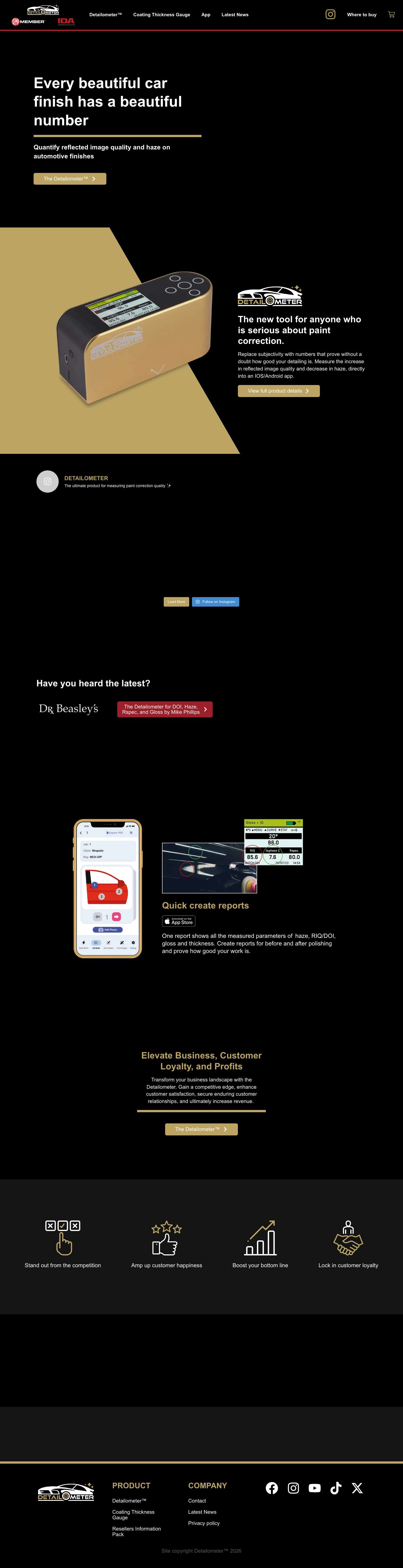 Home - Detailometer™ - Full Screenshot