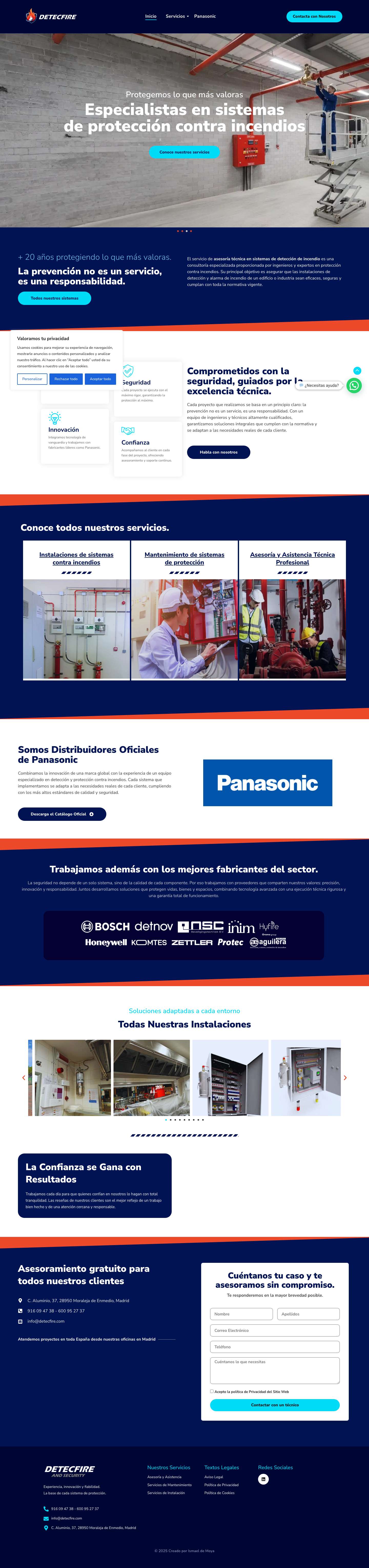 Inicio - Detecfire & Security SLWhatsApp - Full Screenshot