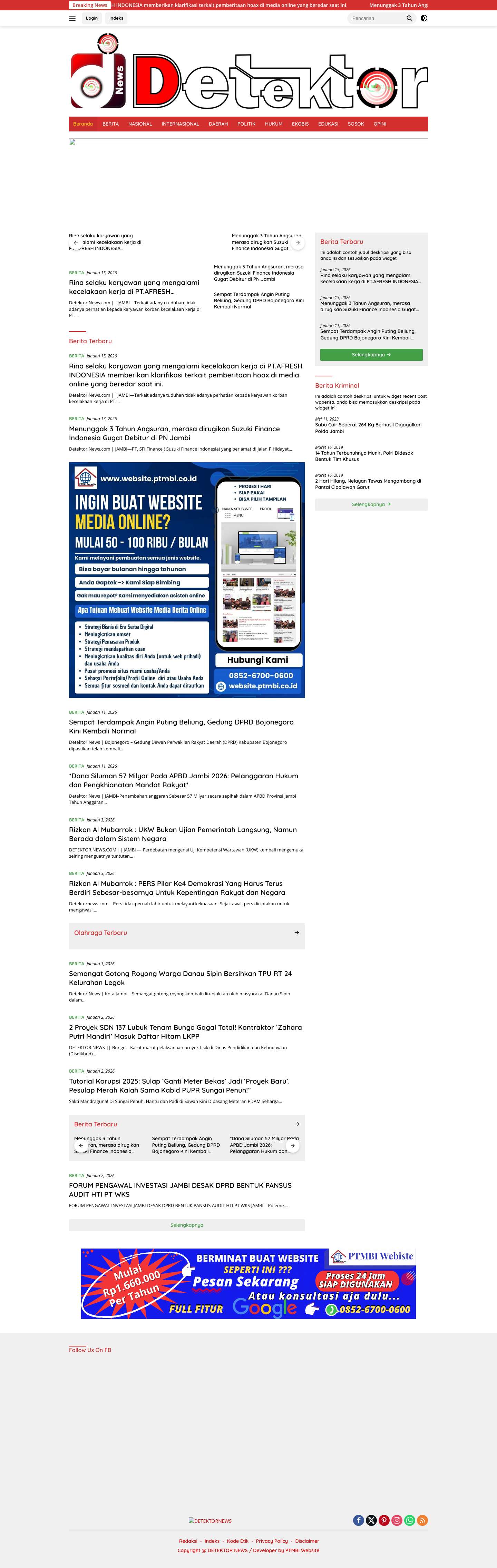 DETEKTORNEWS - Detektornews - Full Screenshot
