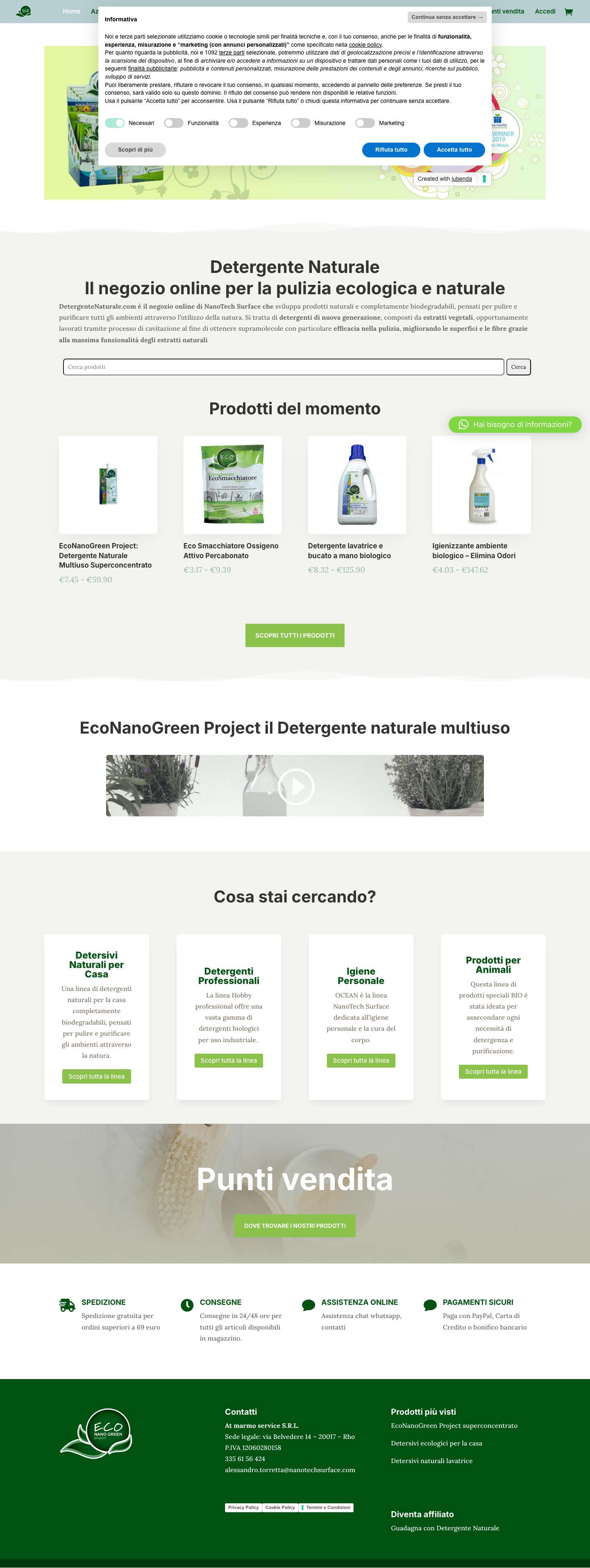 Detergente Naturale - Detersivi e prodotti pulizia casa bio - Full Screenshot