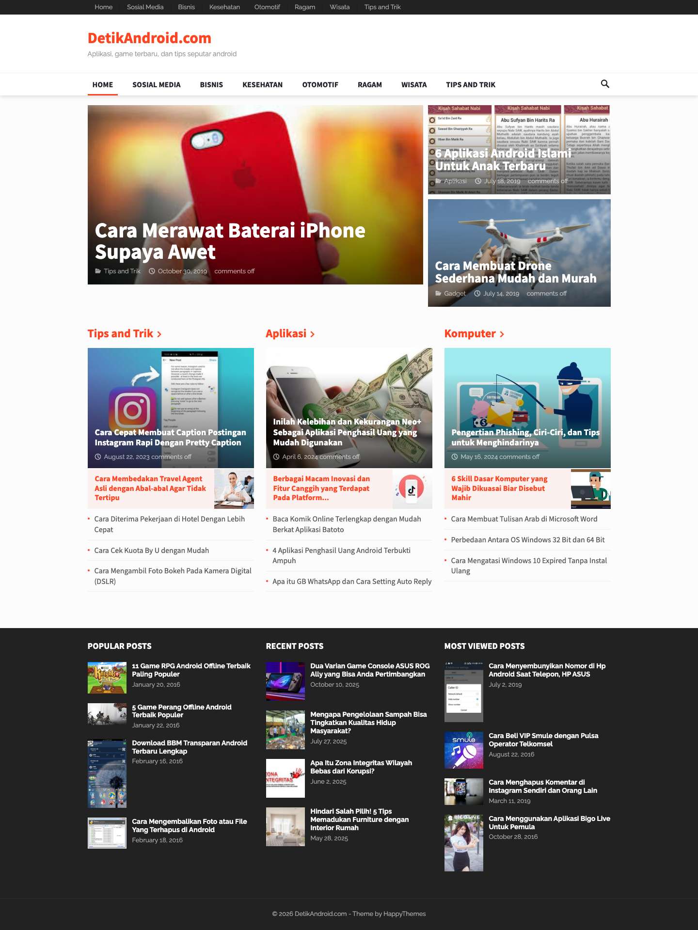 DetikAndroid.com - Aplikasi, game terbaru, dan tips seputar android - Full Screenshot