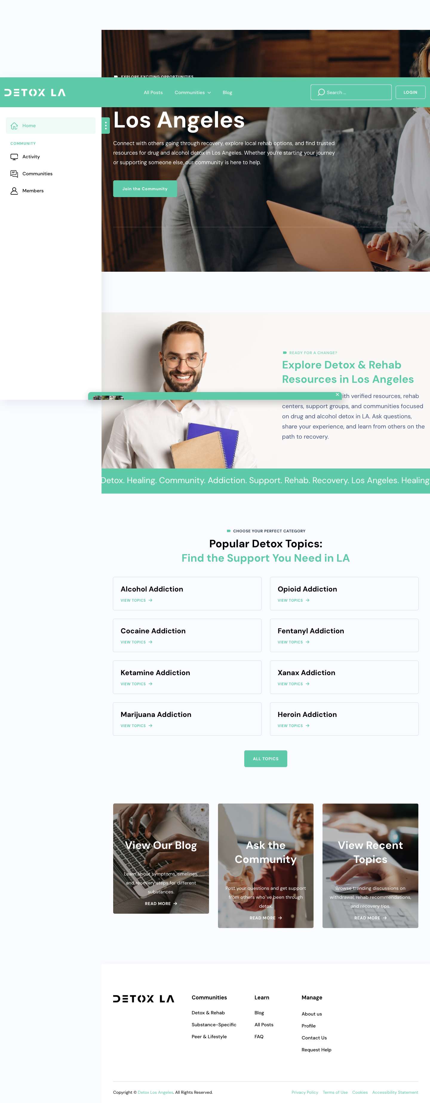 Los Angeles Drug & Alcohol Detox Forum & Community - La Detox - Full Screenshot