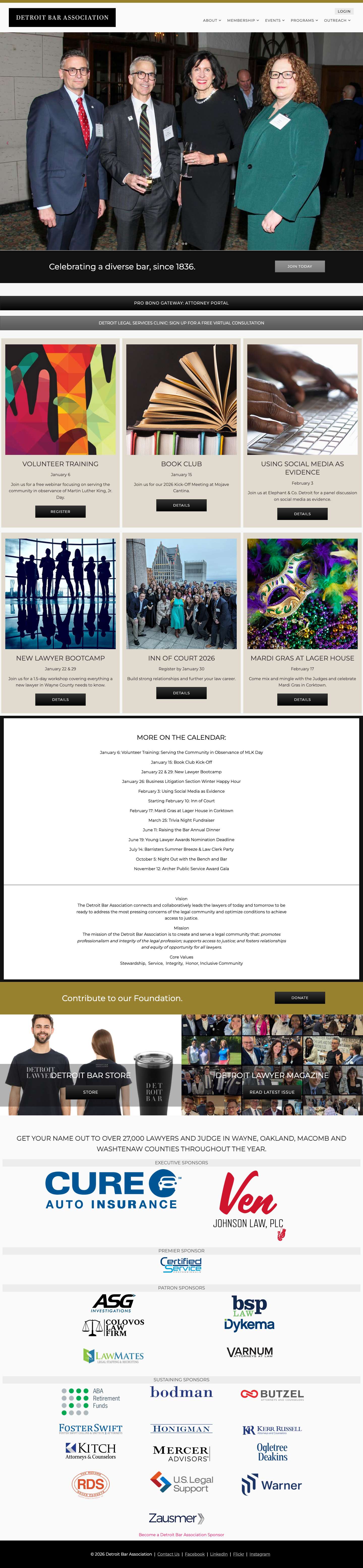 Detroit Bar Association – Raising the Bar in Detroit - Full Screenshot