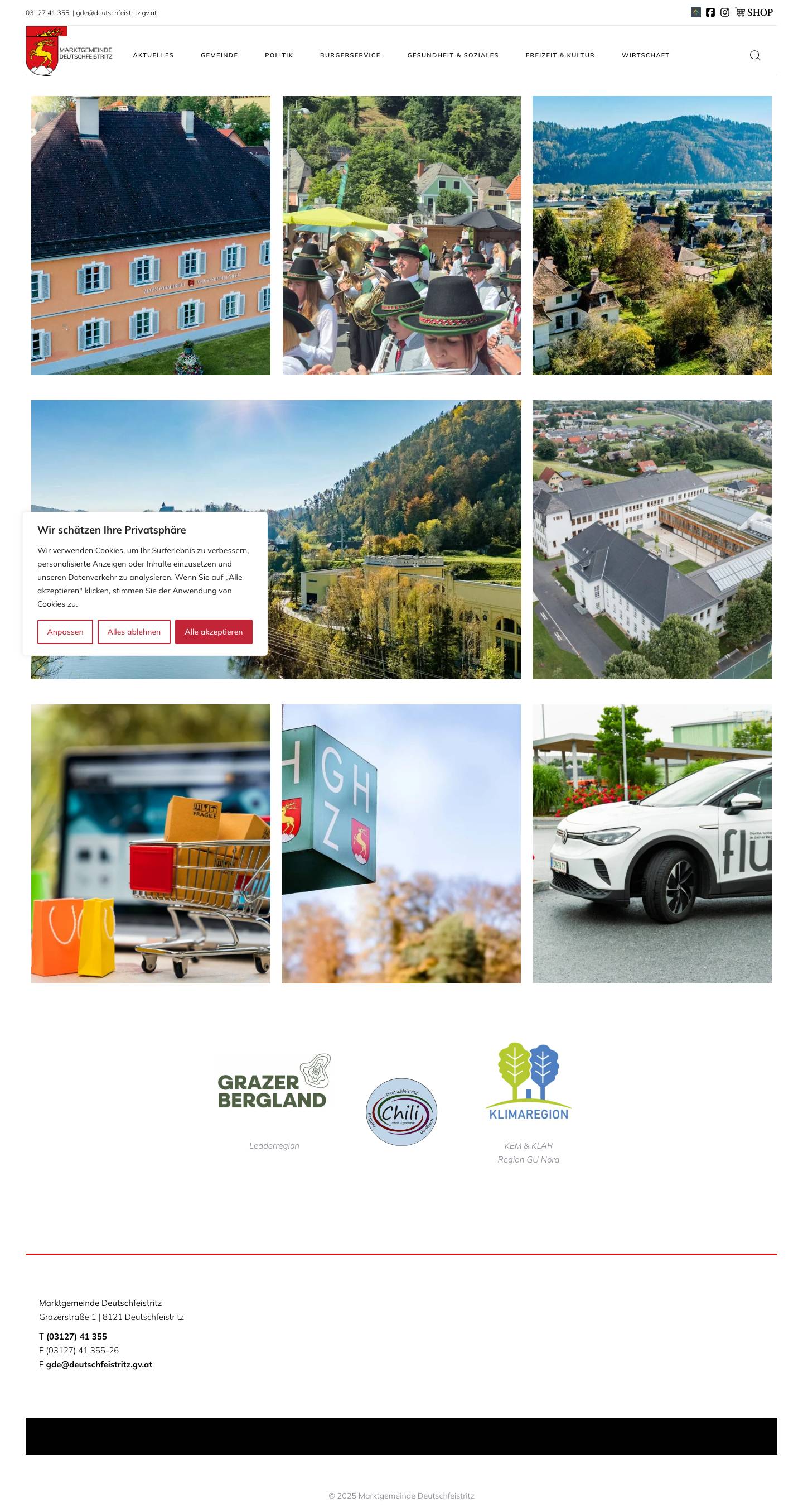 Home - Gemeinde Deutschfeistritz - Full Screenshot