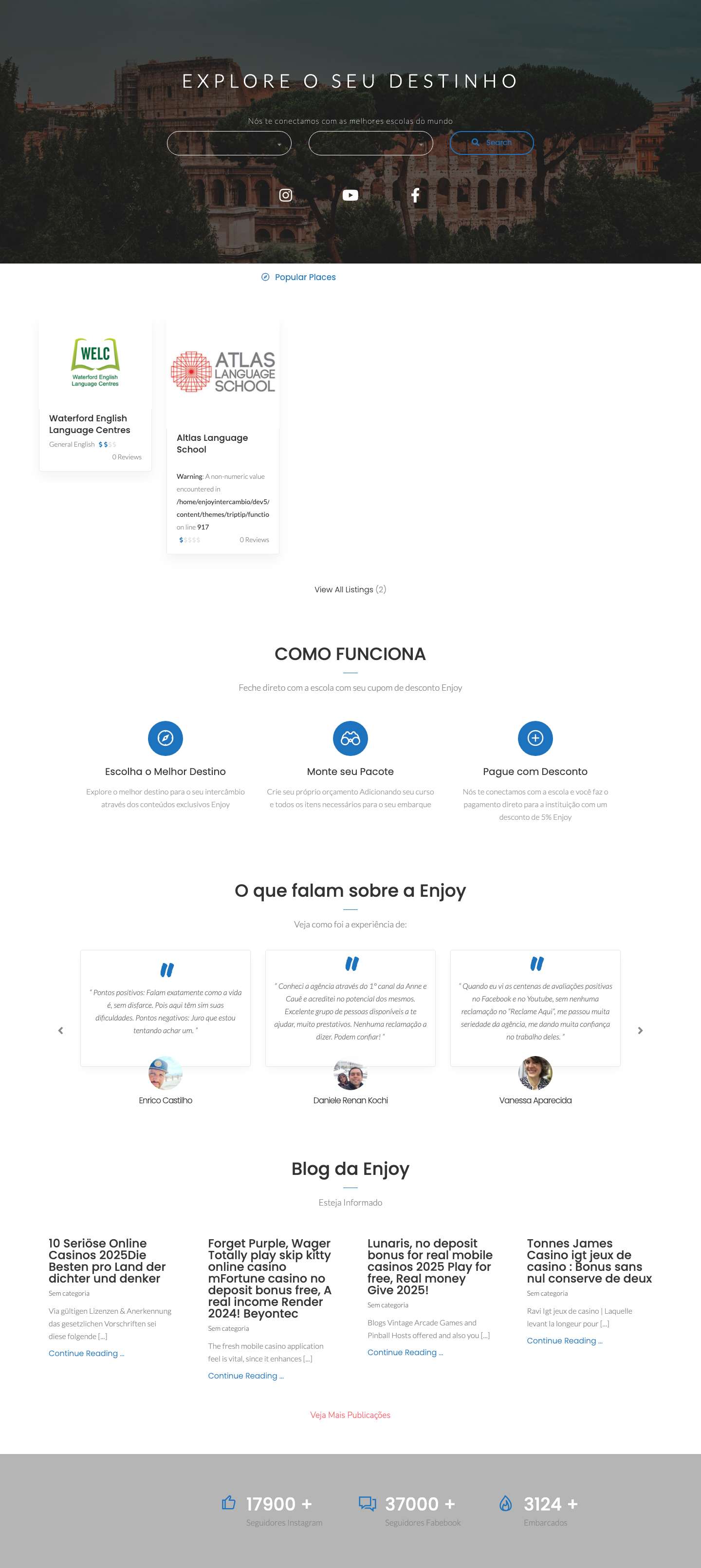 Enjoy Word – Enjoy Intercambio e Marketing - Full Screenshot