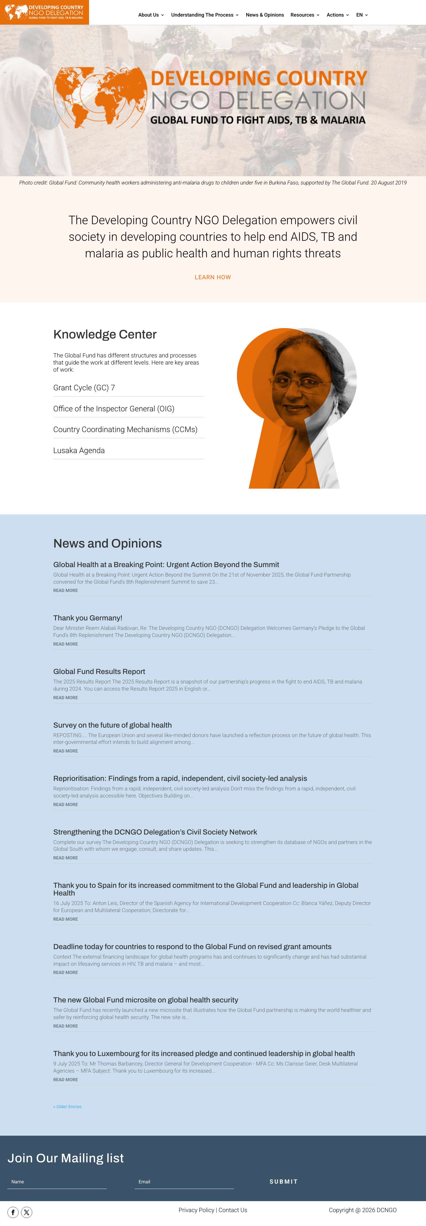 Developing country NGO Delegation | The deligation to strengthen the engagement of civil society actors and organizations in developing countries - Full Screenshot