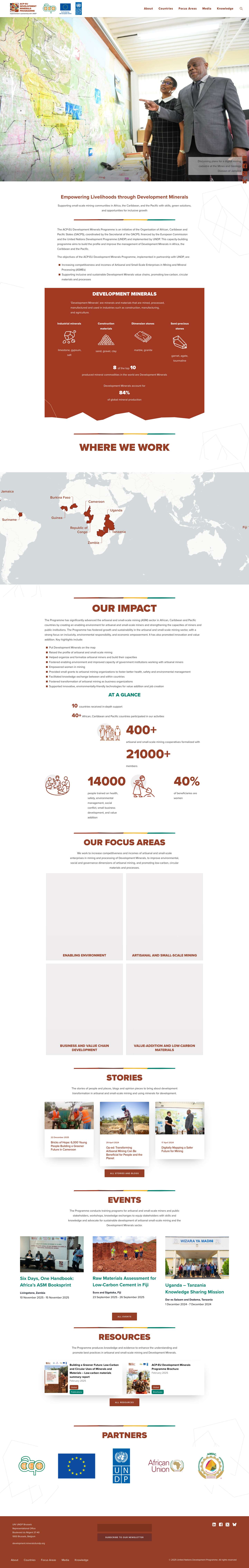 ACP-EU Development Minerals Programme - Full Screenshot
