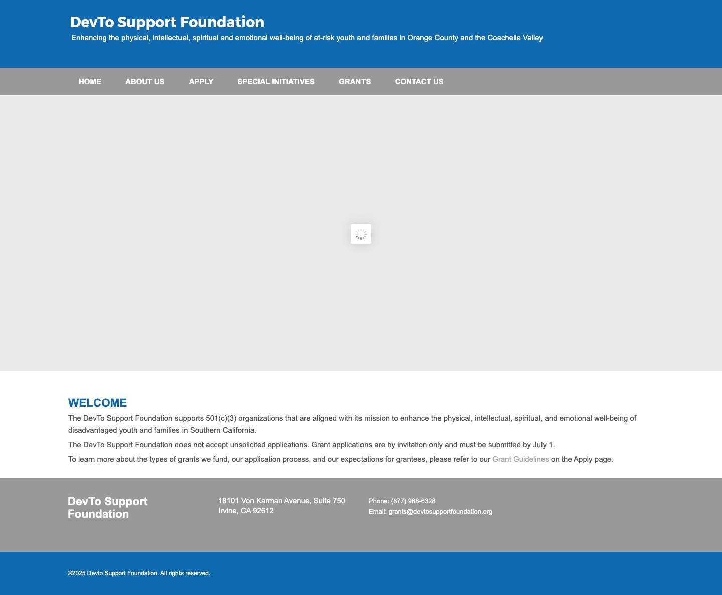 DevTo Support Foundation - Full Screenshot