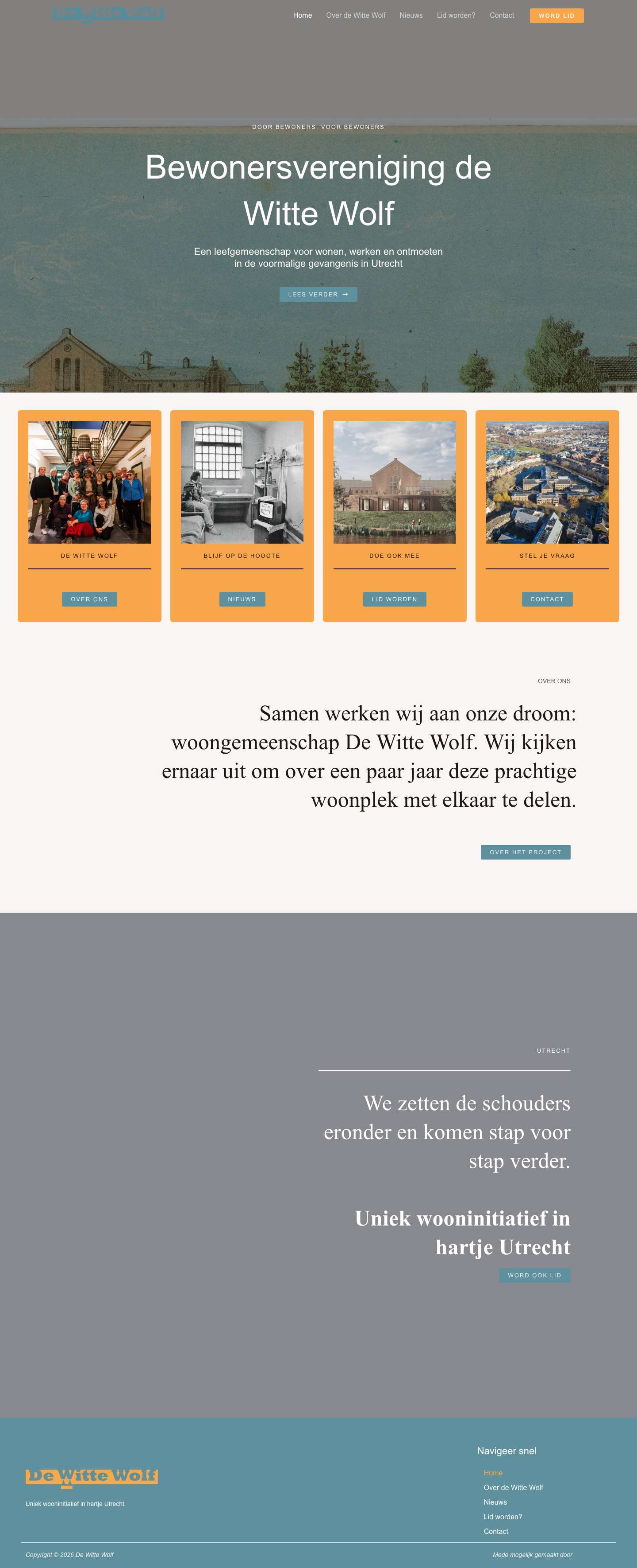 De Witte Wolf – Bewonersvereniging in Utrecht - Full Screenshot