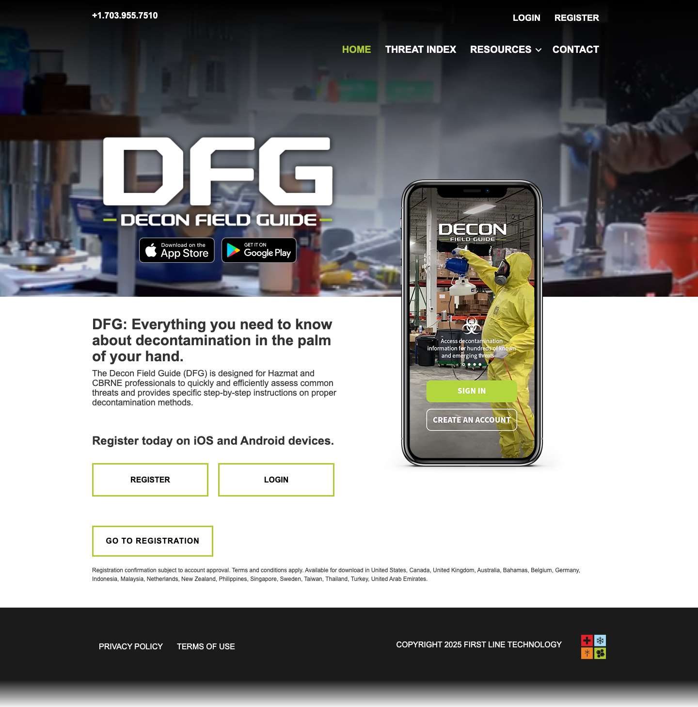 Decon Field Guide – Decon Field Guide Threat Database - Full Screenshot