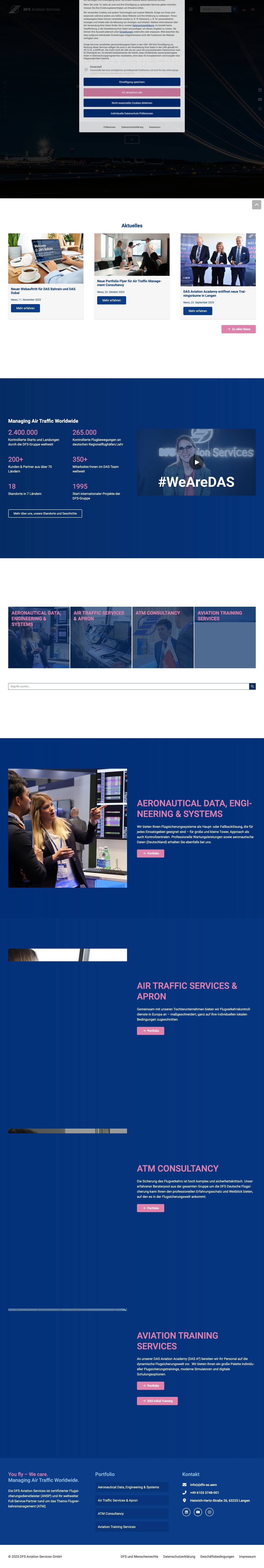 Start - DFS Aviation Services - Full Screenshot