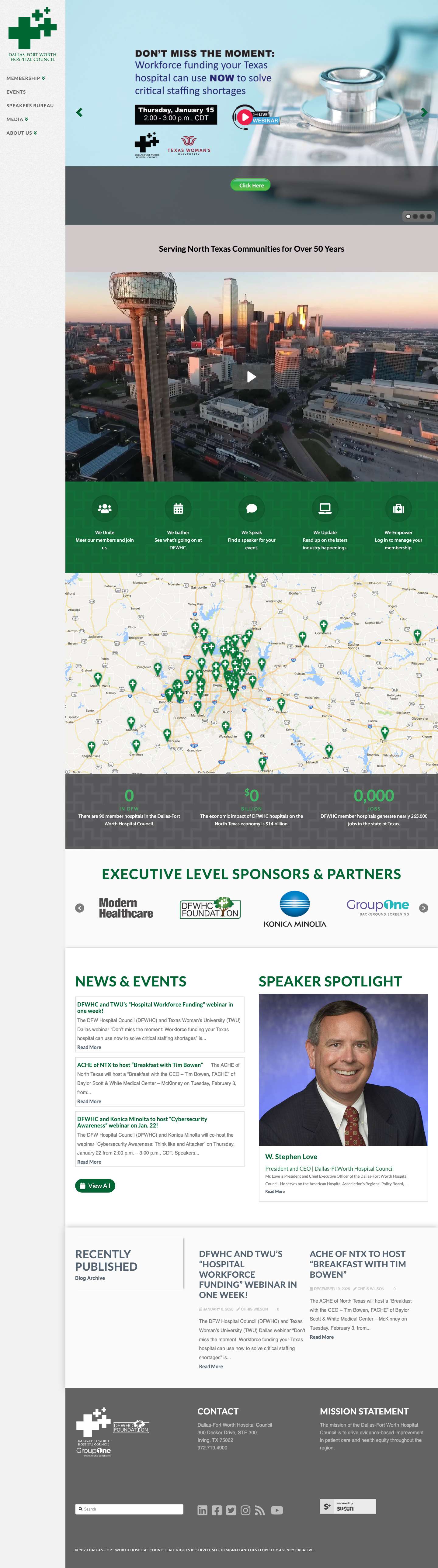 DFWHC | Dallas-Fort Worth Hospital Council, North Texas - Full Screenshot