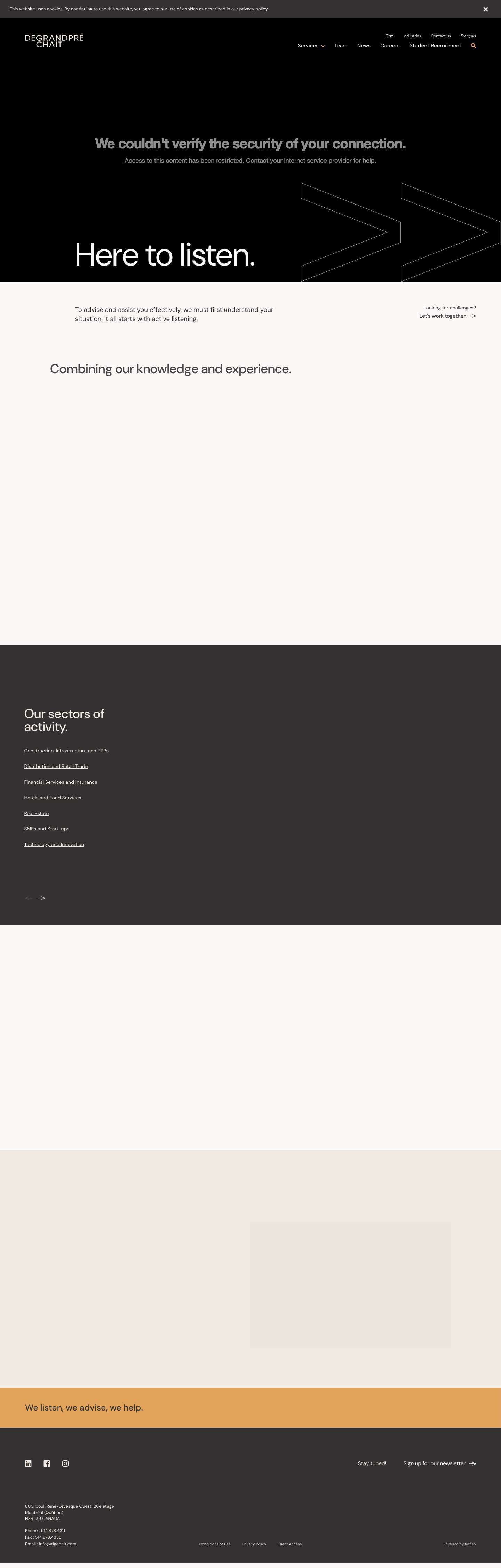 De Grandpré Chait | Cabinet d’avocat.e.s à Montréal - Full Screenshot