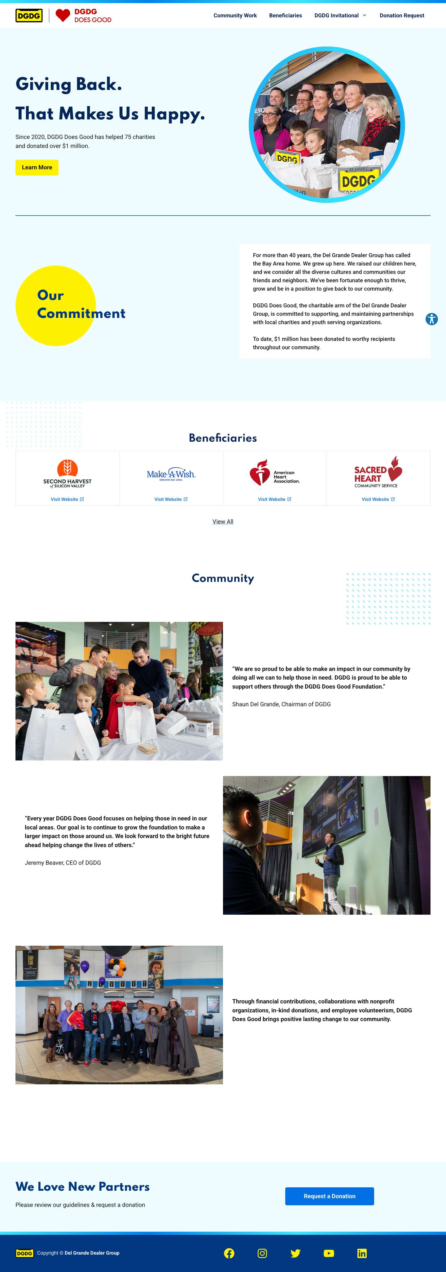 DGDG Does Good – The Charitable Arm Of The Del Grande Dealer Group - Full Screenshot