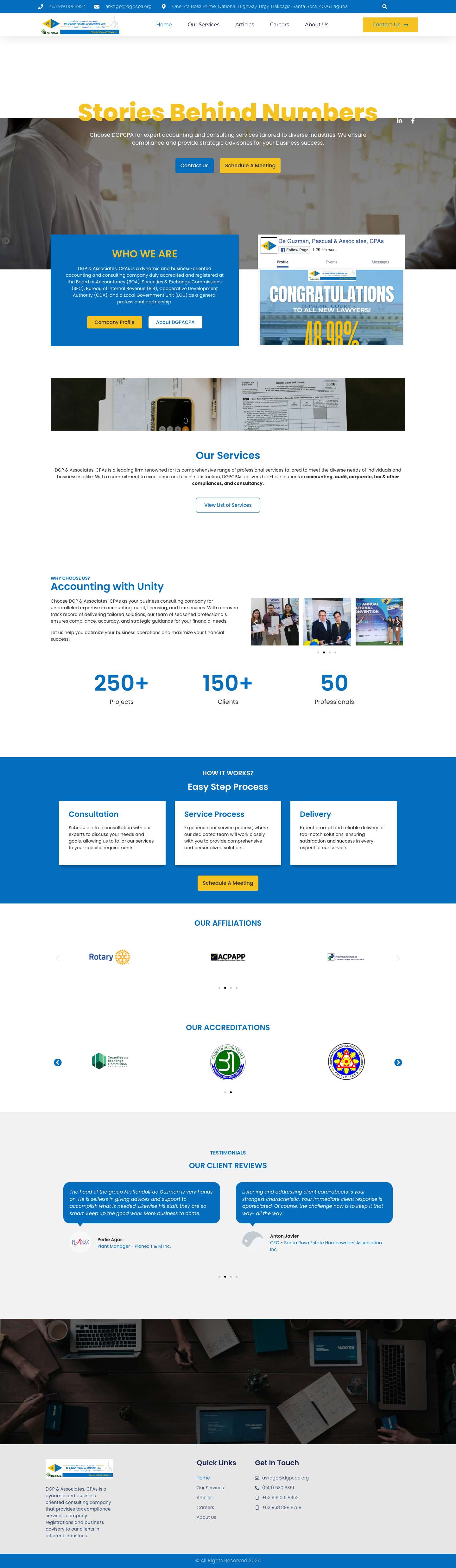 Home - De Guzman, Pascual & Associates, CPAs - Full Screenshot