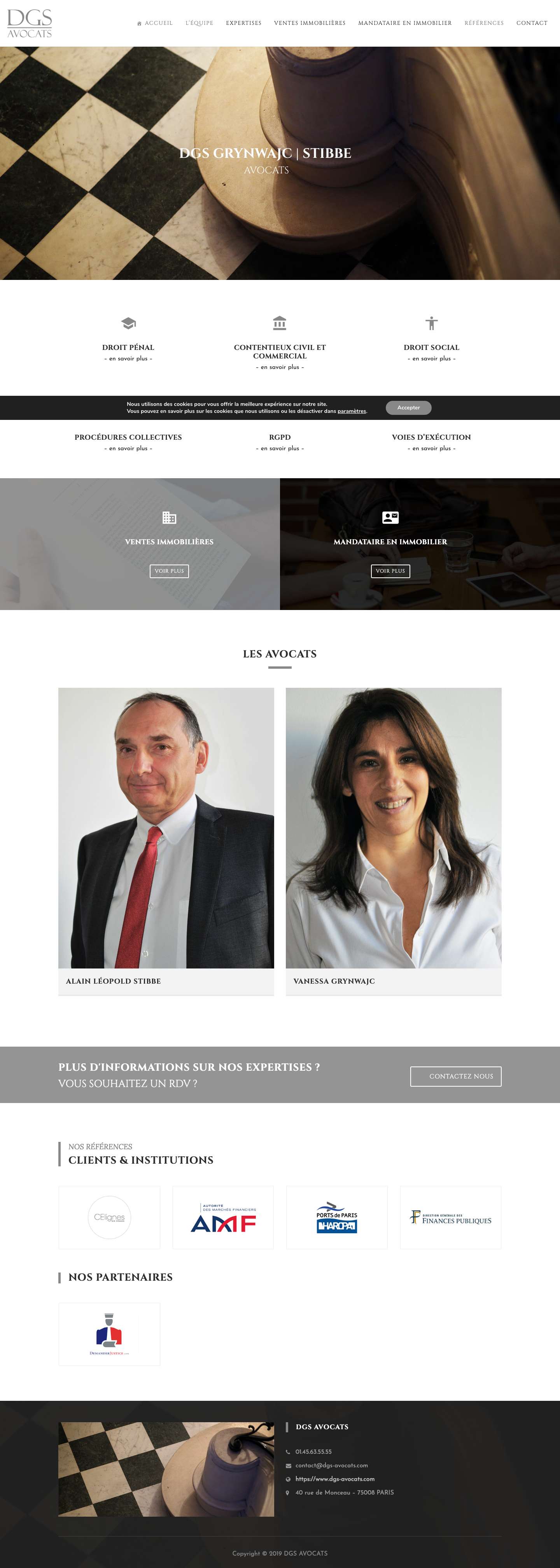 DGS AVOCATS - DGS AVOCATS - Full Screenshot