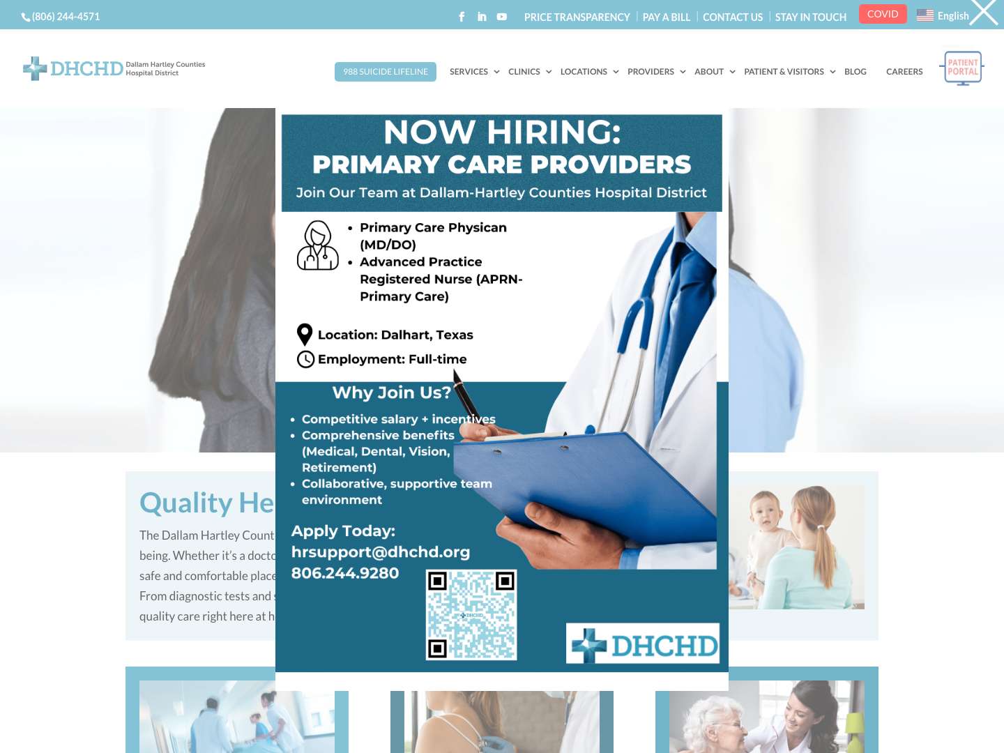 Home - Dallam Hartley Counties Hospital District - Full Screenshot