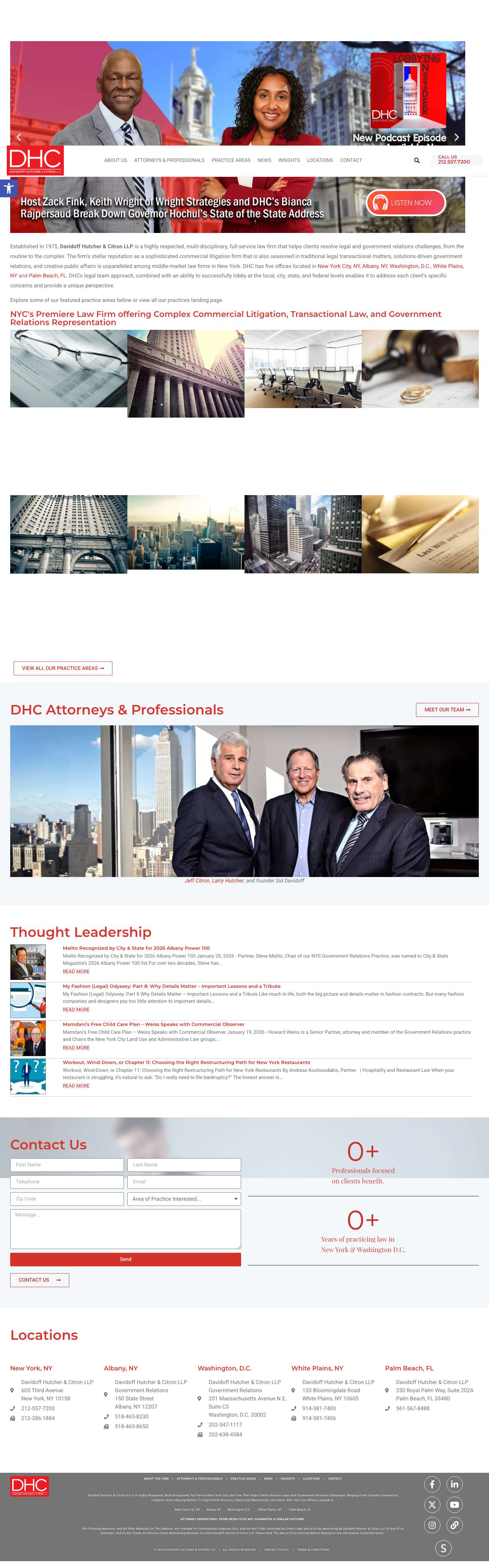 New York Law Firm - Davidoff Hutcher & Citron, LLPAccessibility ToolsIncrease TextDecrease Text - Full Screenshot