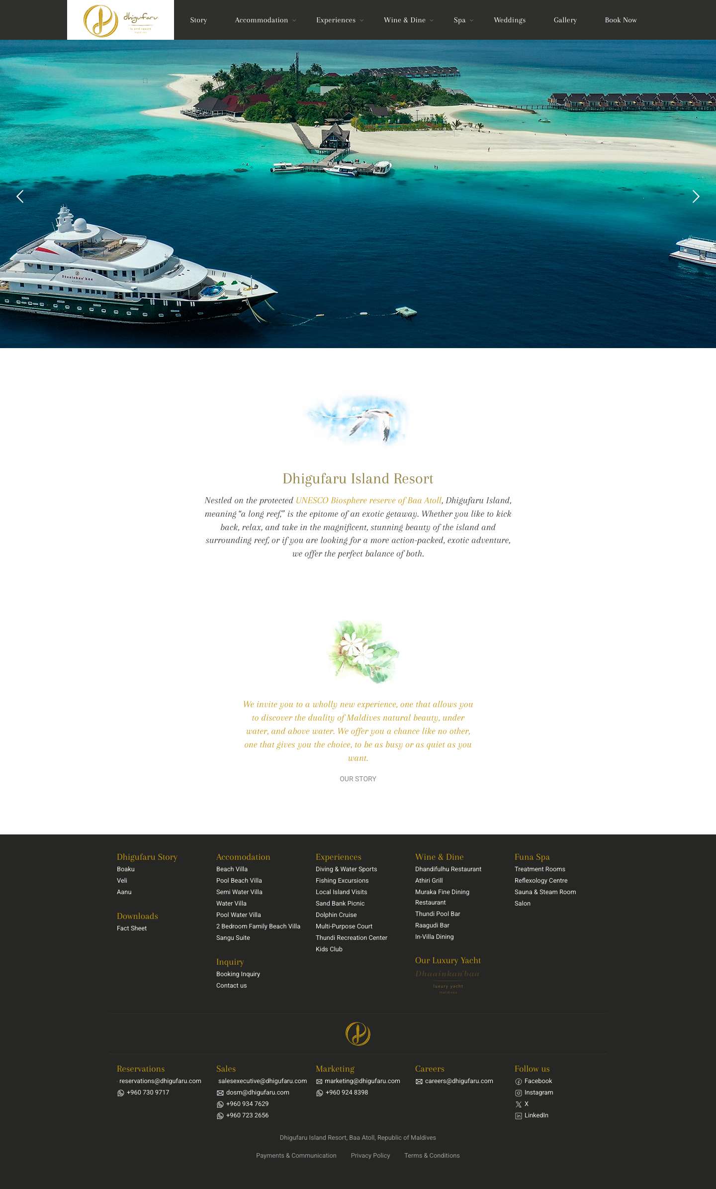 Dhigufaru Island Resort -Baa Atoll, Maldives - Full Screenshot