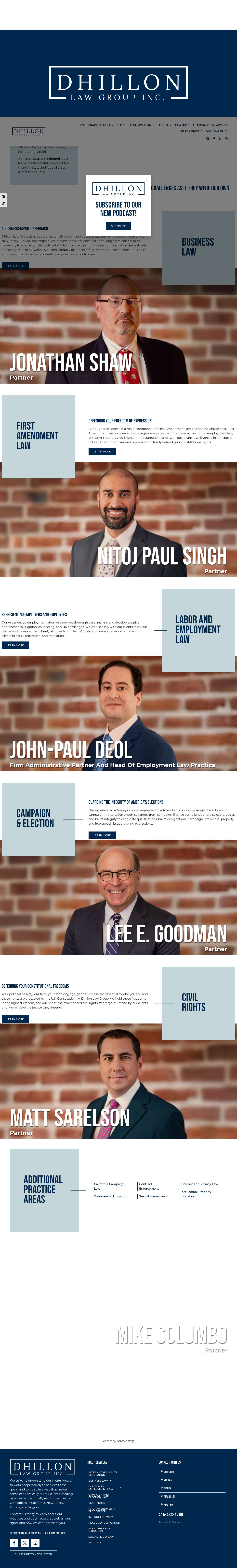 The Dhillon Law Group - Full Screenshot