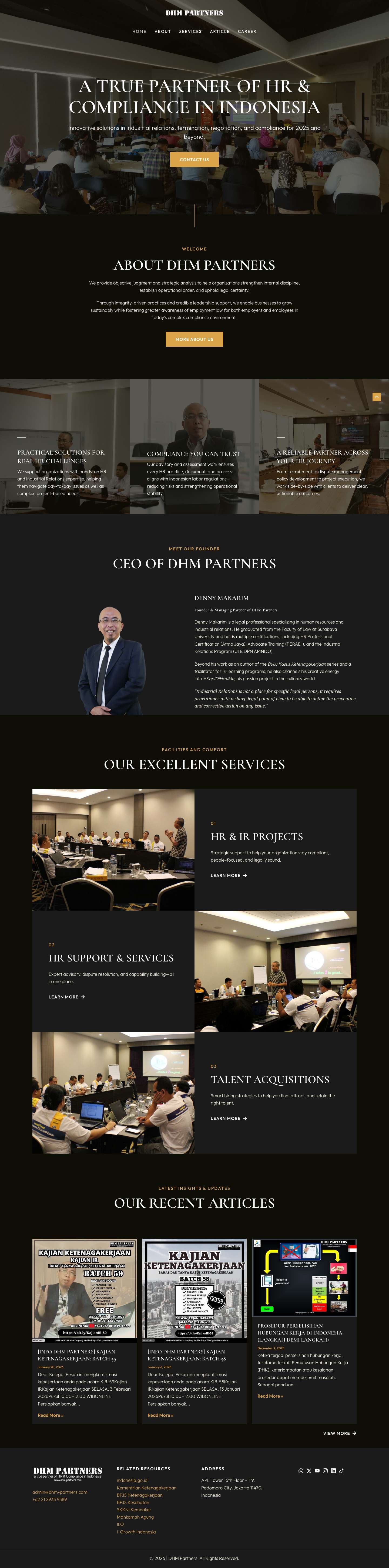 Home - DHM Partners - Full Screenshot