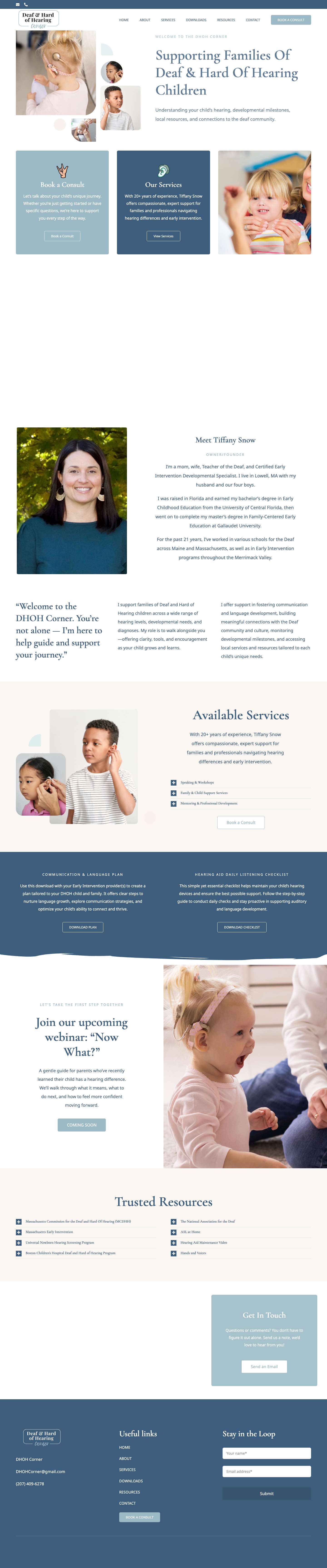 DHOH Corner – Family Services by Tiffany Snow - Full Screenshot