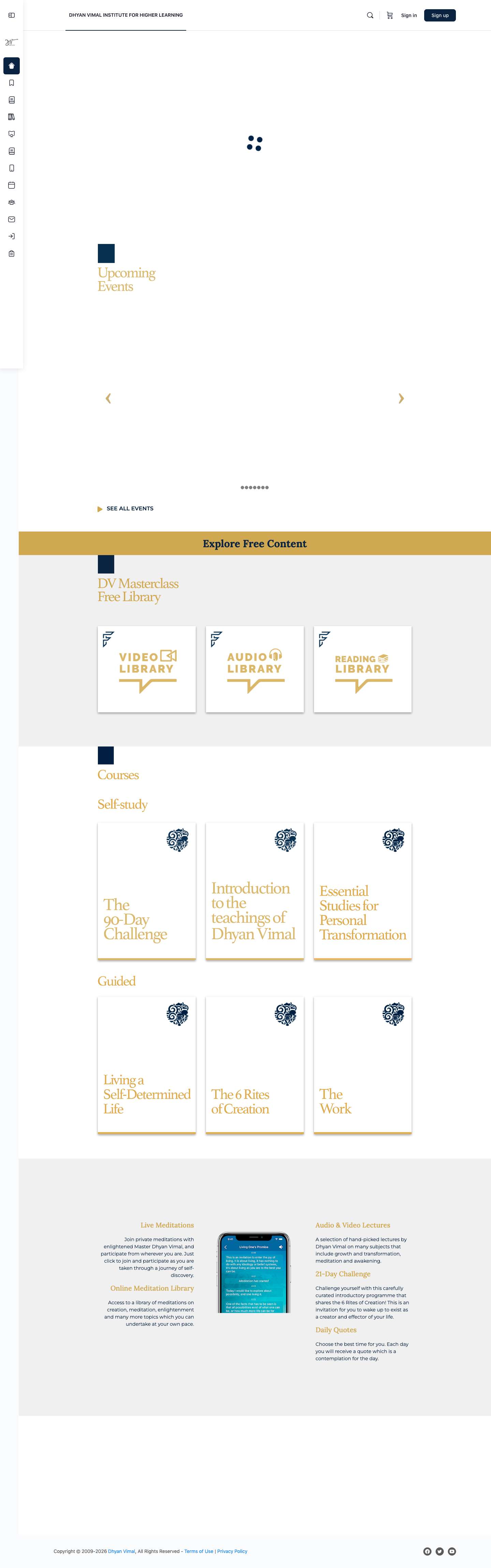 Home - Dhyan Vimal Institute for Higher Learning - Full Screenshot