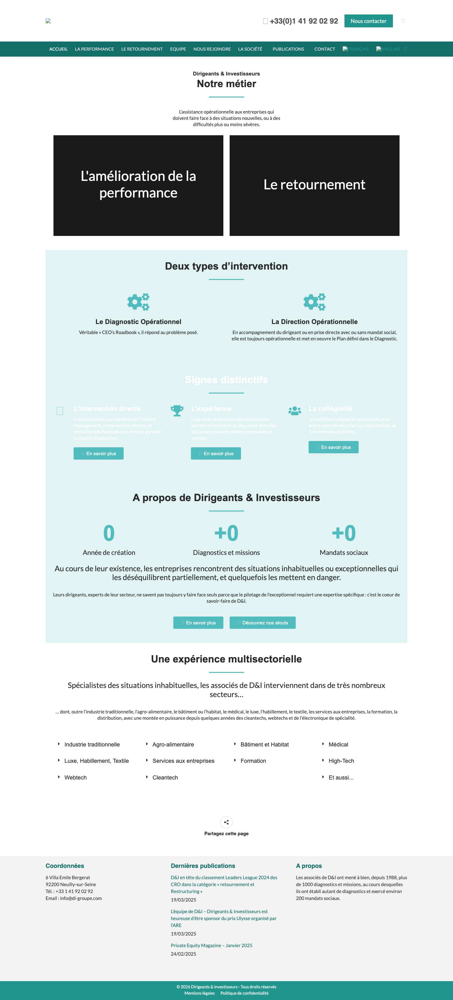 Dirigeants & Investisseurs - Dirigeants & Investisseurs - Full Screenshot