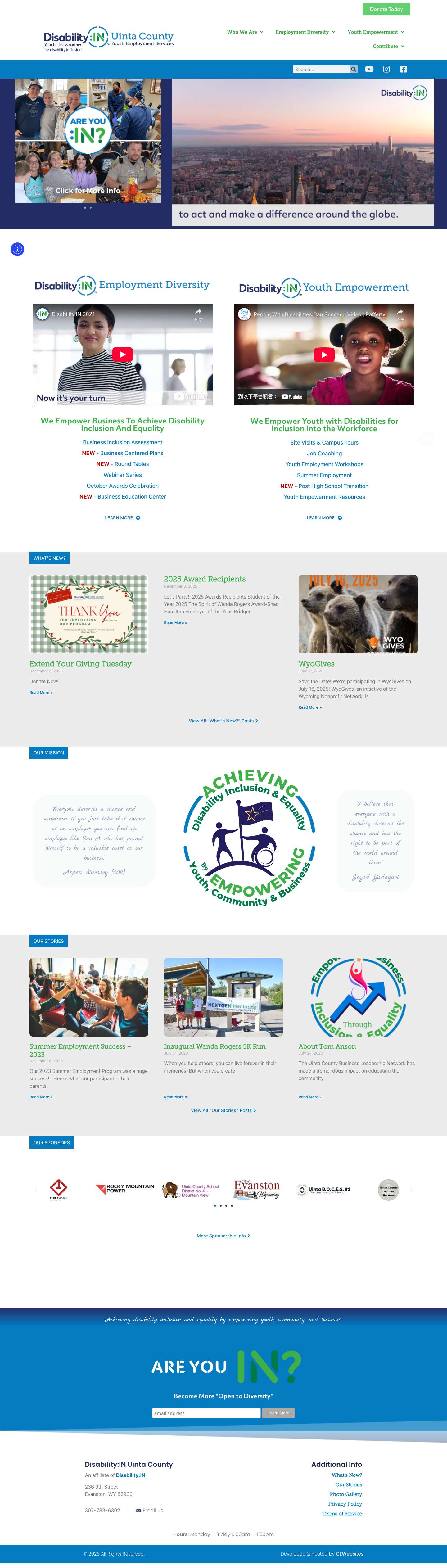 Disability:IN Uinta County Wyoming - Full Screenshot