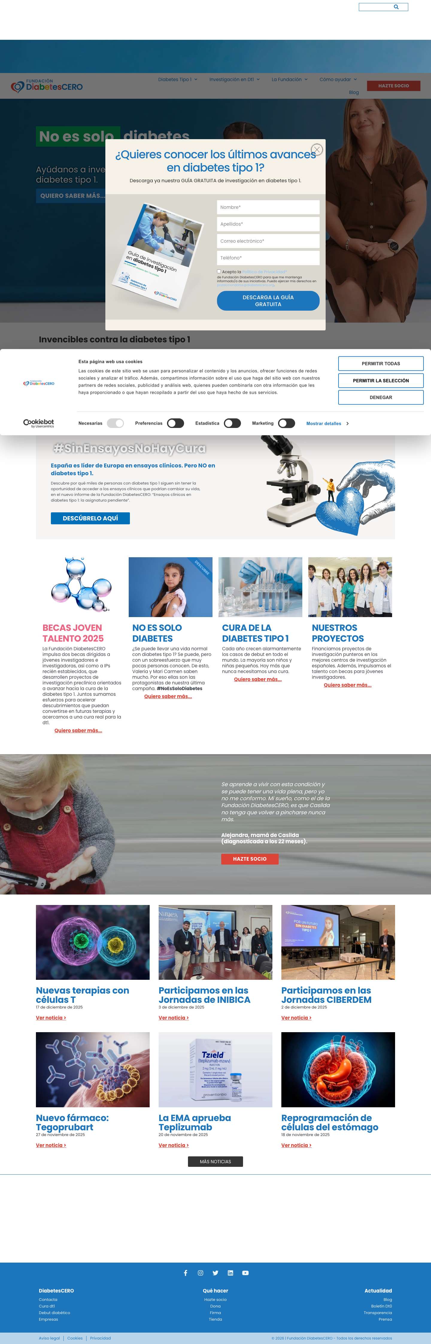 Fundación Diabetes - Full Screenshot