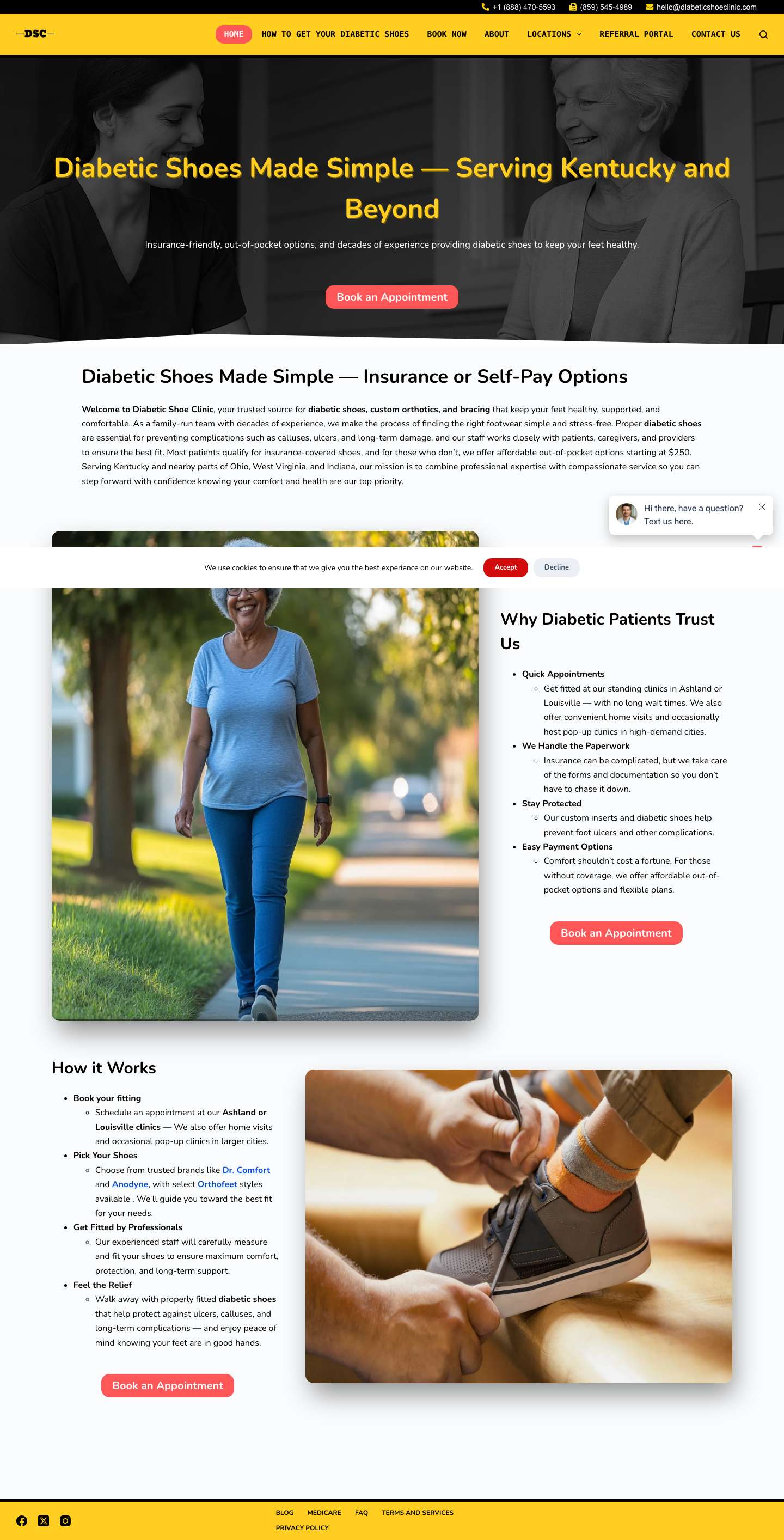 Diabetic Shoe Clinic | Diabetic Shoes Fitted by Experts - Full Screenshot