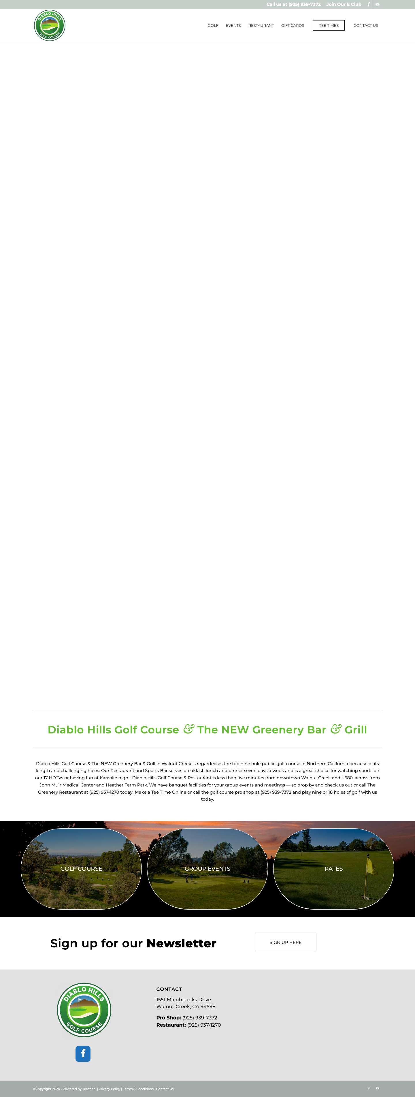 Diablo Hills Golf Course | Public Golf | Walnut Creek, California - Full Screenshot