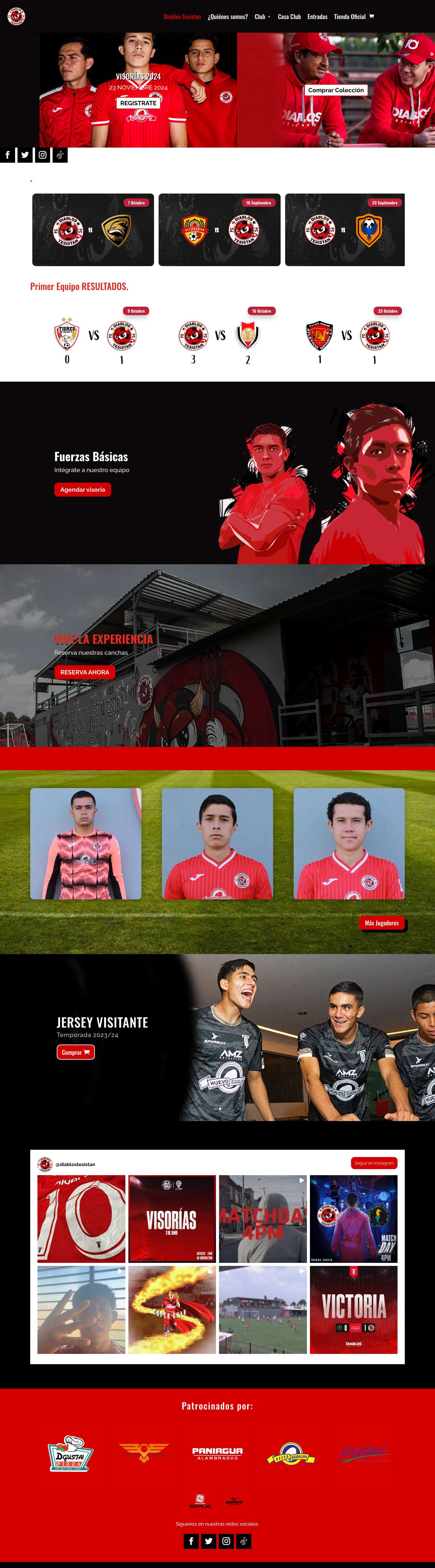 Diablos Tesistan - Club Deportivo - Full Screenshot