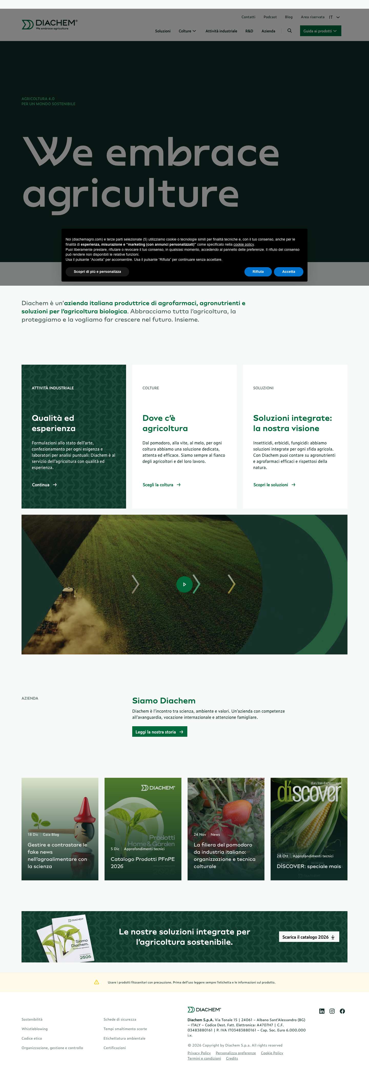 Diachem - Produttore di agrofarmaci e agronutrienti - Full Screenshot