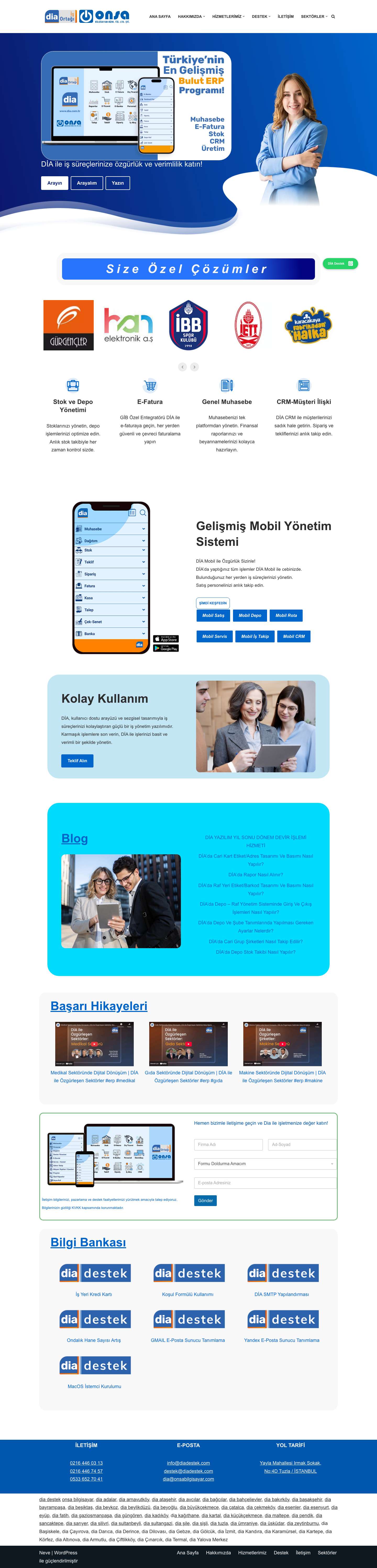 Dia Destek | Onsa Bilgisayar - 0533 652 70 41 - Full Screenshot