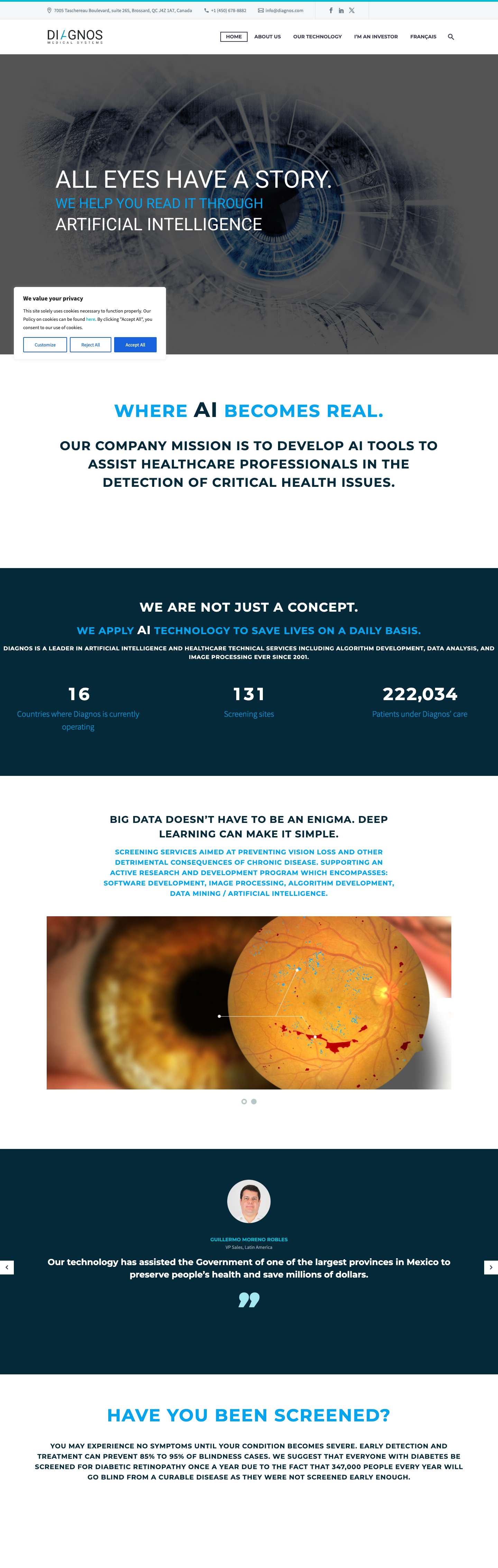 Home - Diagnos - Full Screenshot