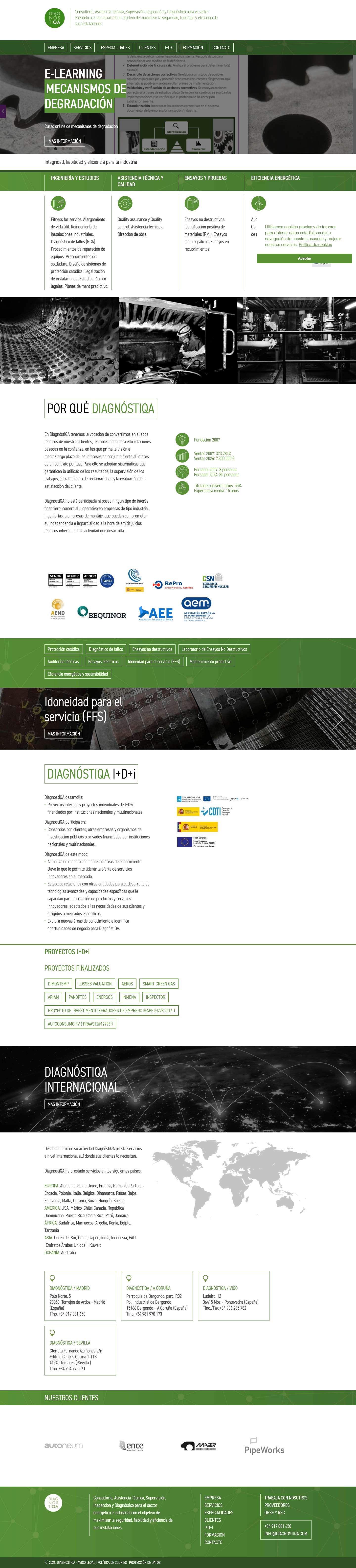 Consultoría, Asistencia Técnica, Supervisión, Inspección y Diagnóstico - Full Screenshot