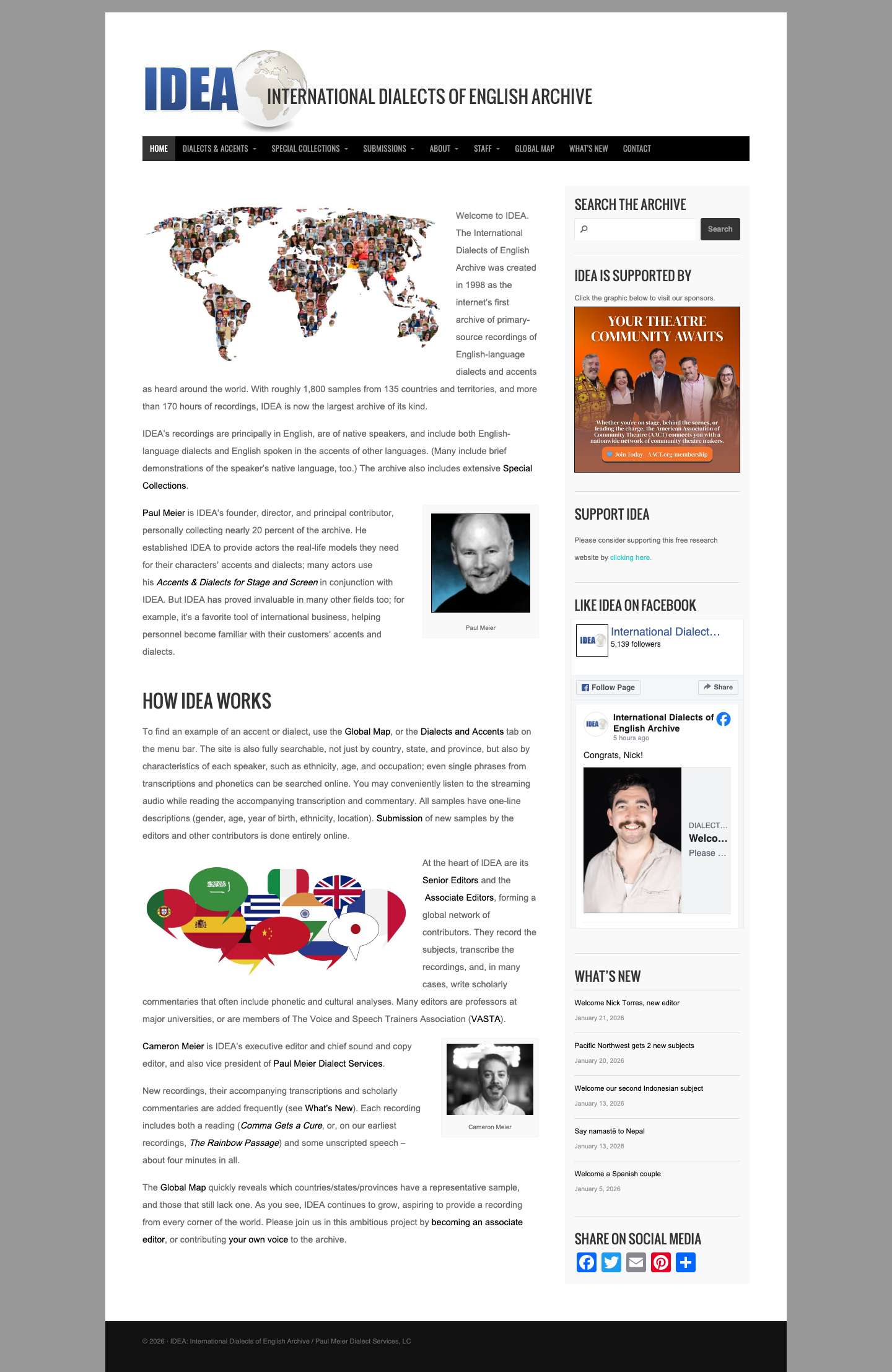 IDEA – International Dialects of English Archive - Full Screenshot