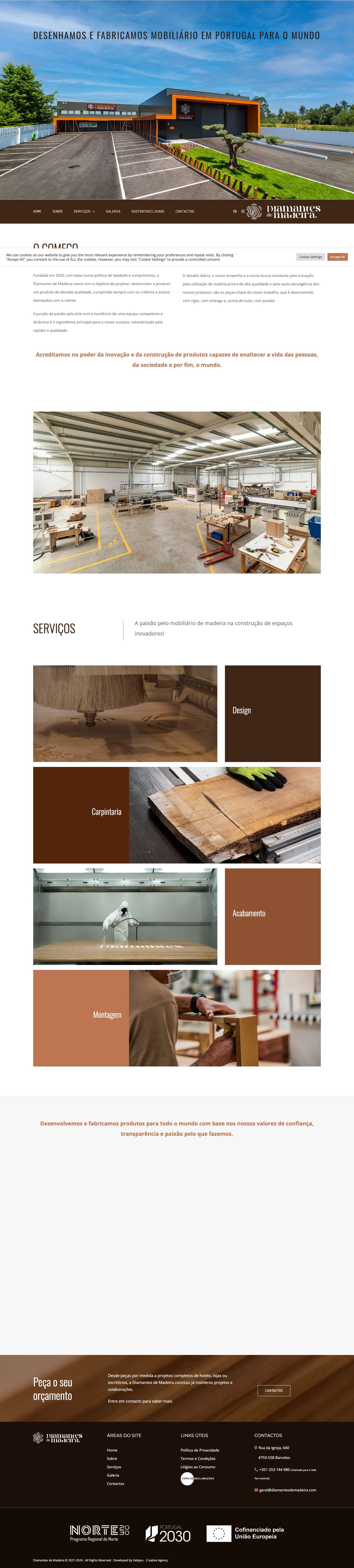 Home - Diamantes de Madeira - Full Screenshot