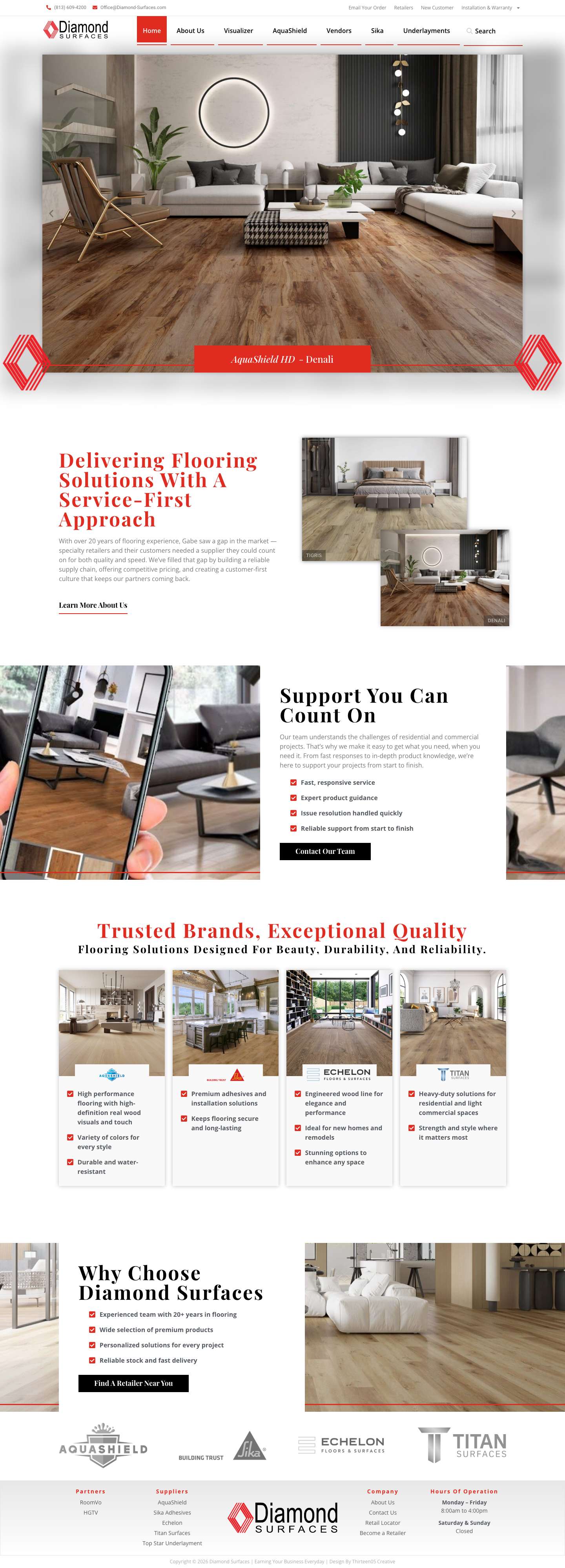 Diamond Surfaces | Information On Our Products - Full Screenshot