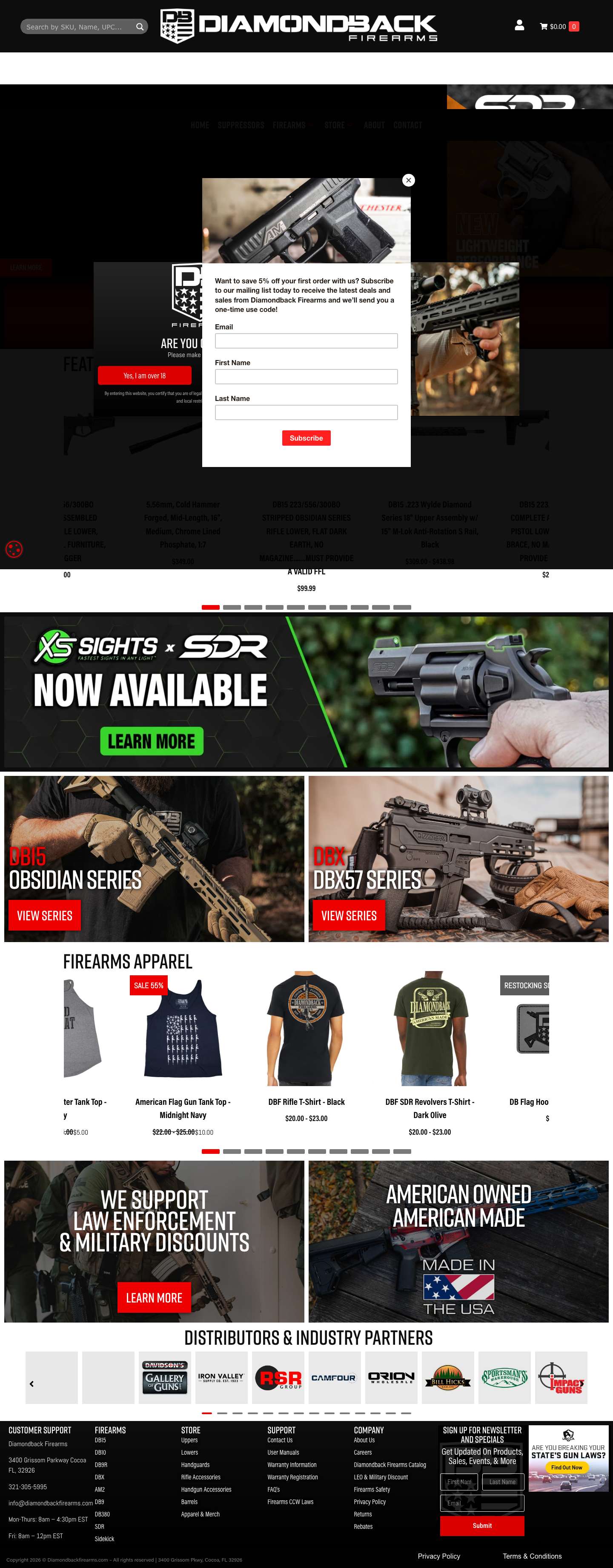 HOME - Diamondback Firearms - Full Screenshot