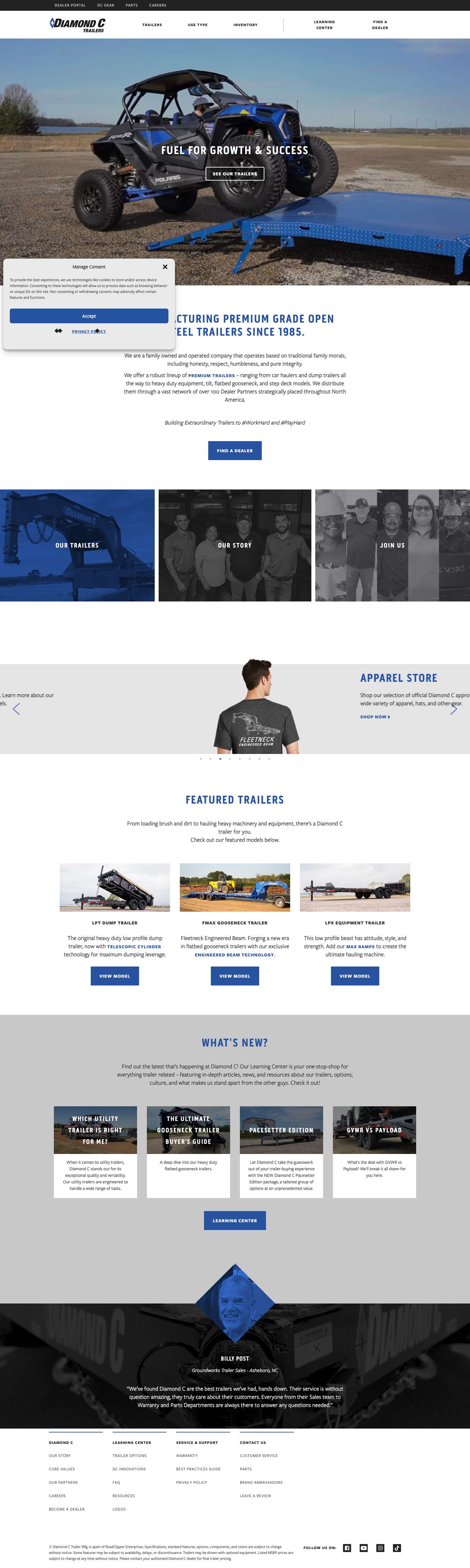 Diamond C Trailers - Full Screenshot