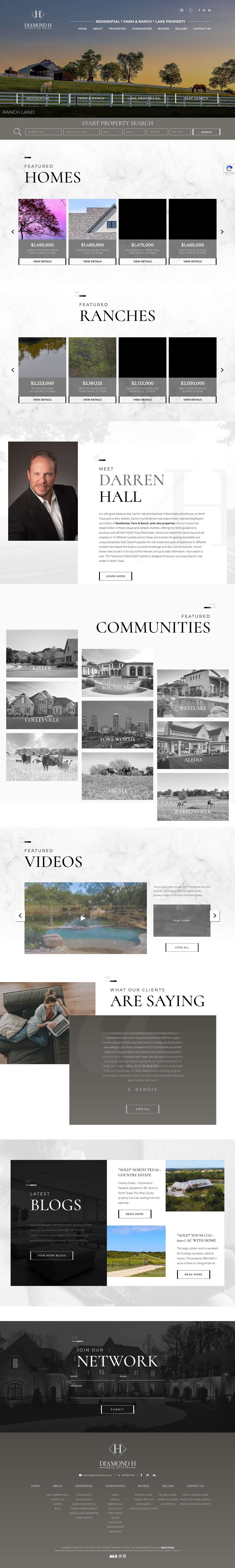 Buy North Texas Real Estate Today! | Diamond H Real Estate - Full Screenshot