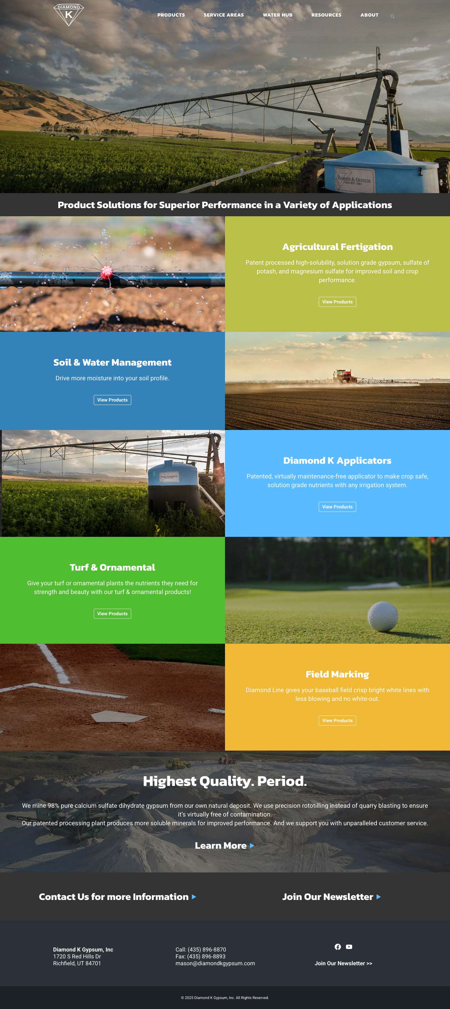 Diamond K Gypsum | The Purest Gypsum On Earth - Full Screenshot