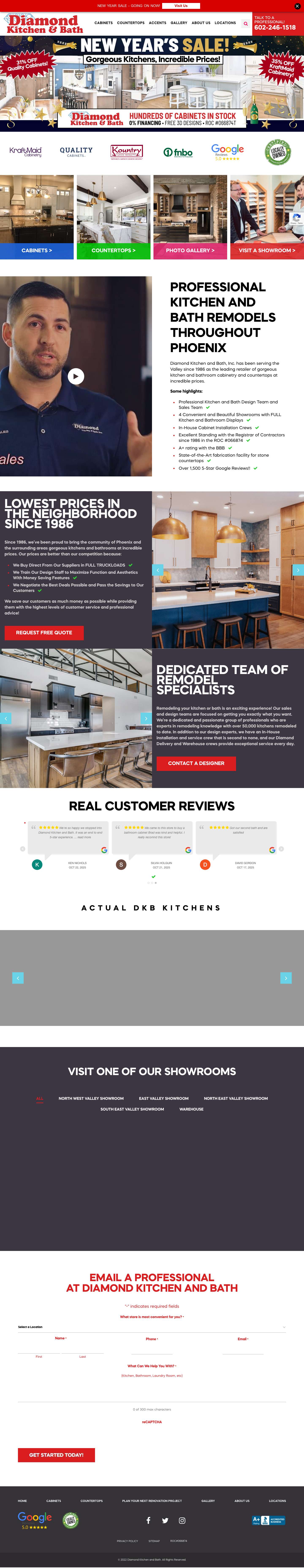 Diamond Kitchen & Bath | Custom Kitchen and Bathroom Remodel - Full Screenshot